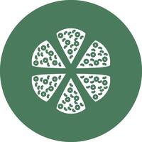 Pizza Minimal Outline Artwork vector
