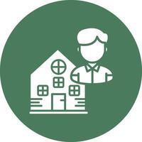 Retirement Home Line Style Symbol vector