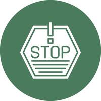 Stop App Style Badge vector