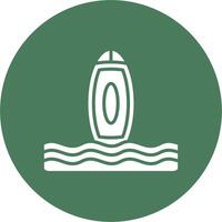 Surfboard App Style Badge vector
