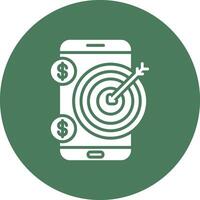 Target Mono Icon Symbol vector