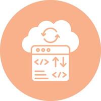 Cloud Coding Vibrant UI Element vector