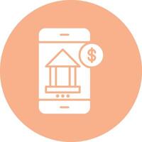 Mobile Banking Minimal Touch Graphic vector