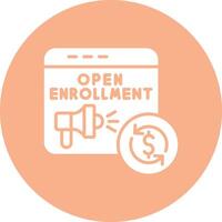 Open Enrollment Vibrant UI Element vector