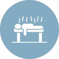 Spa Bed Minimal Outline Artwork vector