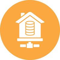 Database Interactive Icon Badge vector