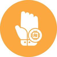 Robot Hand App Style Badge vector