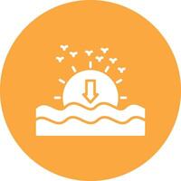 Sunset Mobile App Graphic vector