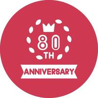 80th Interactive Display Symbol vector