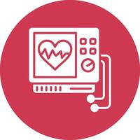 Heartbeat Solid Fill Design vector