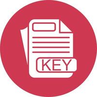 KEY File Format Modern App Icon vector