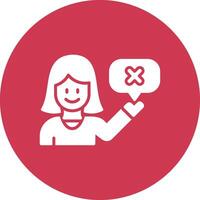 Negativity Responsive Icon Badge vector