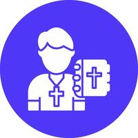 Priest Solid Fill Design vector