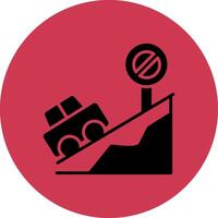 Road Shadowed Icon Style vector