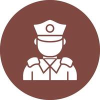 Captain Thin Line Design vector