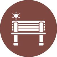 Bench Interactive Icon Badge vector