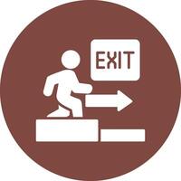 Emergency Exit App Style Badge vector