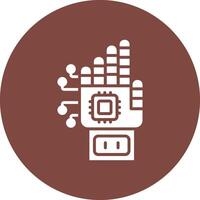 Robotic Hand High Contrast Graphic vector