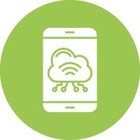 Mobile Cloud Simple Line Sketch vector