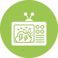 Television Dark Theme Element vector