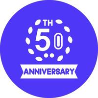 50th Anniversary Interactive Display Symbol vector
