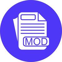 MOD File Format Sleek Graphic Mark vector