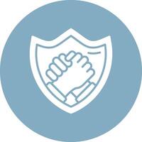 Shield Lined Visual Concept vector