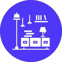Side Table Interactive Icon Badge vector