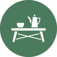 Coffee Table Digital Concept Icon vector
