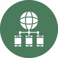 Mobile Network Clean Grid Icon vector
