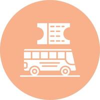 Bus Ticket Outline Graphic Design vector
