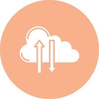 Cloud Technology Subtle Shadow Icon vector