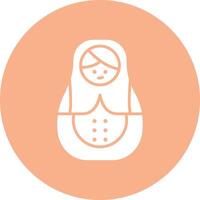 Matryoshka Doll Clean Web Element vector