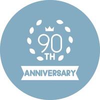 90th Elegant Piece vector