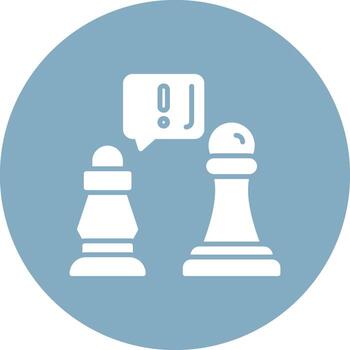 Checkmate Solid Fill Design vector