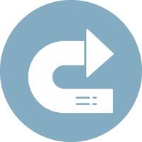 Right Turn UI Concept Symbol vector