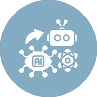 Virtual Reality Outlined App Visual vector