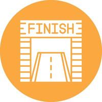 Finish Line Bold Web Icon vector