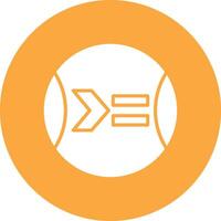Greater Than Or Equal To Digital Abstract Form vector