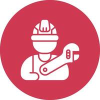 Carpenter Interactive Icon Badge vector