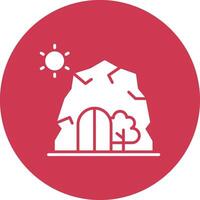 Cave Subtle Shadow Icon vector