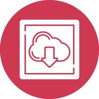 Cloud Download Clean Web Element vector