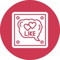 Like 3D Styled Symbol vector