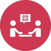 Meeting Cancel Minimal Outline Artwork vector
