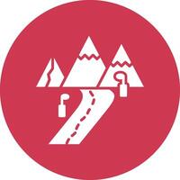 Pathway Clean Grid Icon vector