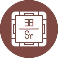 Strontium 3D Styled Symbol vector