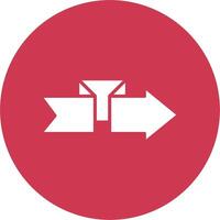Folded Ribbon Line Style Symbol vector