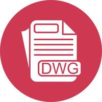 DWG File Format Artistic UI Symbol vector