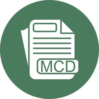 MCD File Format Bright Flat Element vector