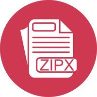 ZIPX File Format Sharp Edge Symbol vector